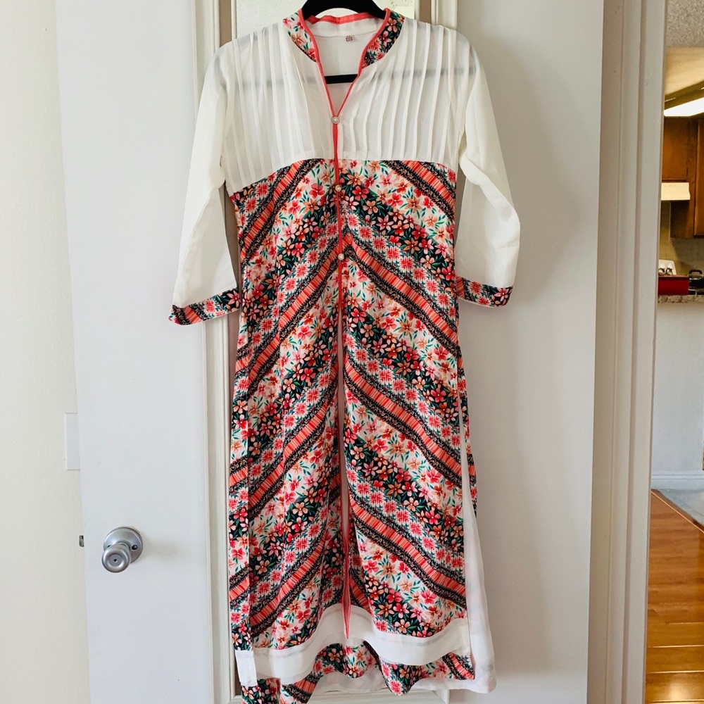 New 2piece kameez dupatta Indian pakistani chiffon